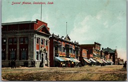 Postcard Saskatoon Saskatchewan c1910s Second Avenue by Stedmna Bros.