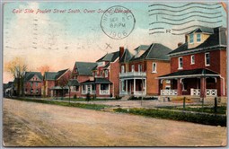 Postcard Owen Sound Ontario c1908 East Side Poulett Street South Residential 