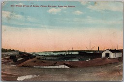 Postcard Nova Scotia c1910 The Water Front of Lower Pictou Harbour from Station