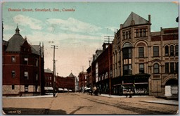 Postcard Stratford Ontario c1913 Downie Street Perth County to Vancouver BC