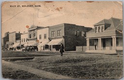 Postcard Melfort Saskatchewan c1910s Main Street Stedman Bros *as is*