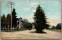 Postcard Winnipeg Manitoba c1909 Evergreen Place to Fortunes Rock Maine