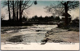 Postcard Collingwood Ontario c1906 The Rapids on Pretty River by E. S. Brown