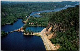 Postcard Orient Bay Ontario Lake Superior Circle Route Highway 11 Aerial View