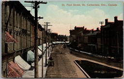Postcard St. Catherines Ontario c1910s St. Paul Street