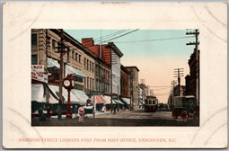 Postcard Vancouver BritishColumbia Hastings Street Looking East from Post Office
