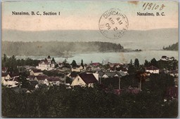 Postcard Nanaimo British Columbia c1908 Section 1 CDS Cancel Duncan's Station