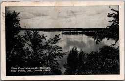Postcard Picton Ontario c1954 Scenic View from Lake on the Mountain