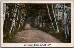 Postcard c1930 Greetings from Grafton Ontario Scenic View 