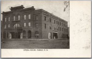 Postcard Fargo North Dakota c1910s Opera House Posters Cass County UDB