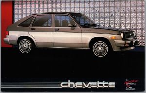 Postcard c1986 Chevrolet Chevette Four-Door Hatchback Dealer Promo Advert Card