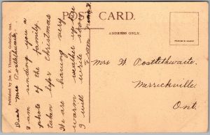 Postcard Goderich Ontario c1910s Post Office Huron County by Jas. F. Thomson (back)