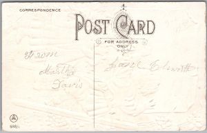 Postcard c1910 Kisses from Your Dear Sister Children Embossed S. M. Salke (back)