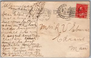 Postcard RPPC St. Boniface Manitoba c1916 Boating on Streets Flood Advance Photo (back)