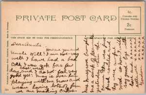 Postcard Brantford Ontario c1910s Alexandria Alexandra School by Stedman Bros. (back)