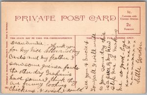 Postcard West Brantford Ontario c1910s Ryerson School By Stedman Bros. (back)