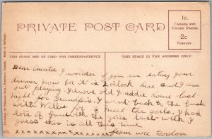 Postcard Brantford Ontario c1910s YMCA Building Business College by Stedman Bros (back)