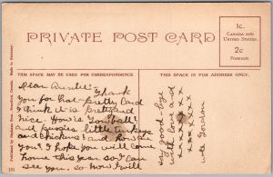Postcard Brantford Ontario c1910s OIB Ontario Institute for the Blind by Stedman (back)