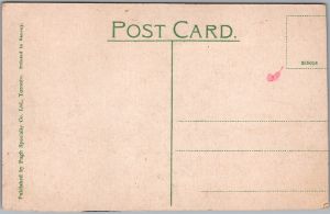 Postcard Huntsville Ontario 1910s School Children's Parade Street View *as is* (back)
