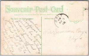 Postcard Galt Ontario c1906 Dickson School to Clyde ONT by McCoy Printing Co. (back)