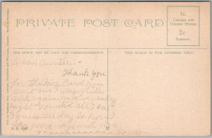 Postcard Brantford Ontario c1910s Soldiers Monument and Jubilee Terrace (back)