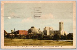 Postcard Timmins ONT c1950 Hollinger Consolidated Gold Mines Porcupine District