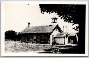 Postcard RPPC c1940s Puslinch Ontario SS #5 School House Wellington County