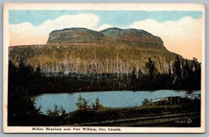 Postcard McKay Mountain Near Fort William Ontario c1920s Kaministiquia River