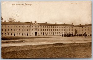 Postcard RPPC c1918 Fermoy Ireland New Barracks Cork Burnt Down in 1922 by IRA