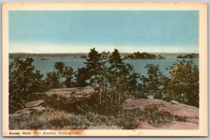 Postcard Port Stanton Ontario c1940s Sunset Rocket Scenic View Muskoka by PECO