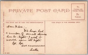 Postcard Port Arthur Ontario c1910s Canadian Northern Grain Elevator Ship THB (back)