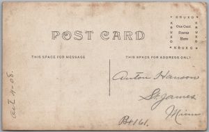 RPPC c1908 Inscribed St. James Minnesota House Family Group Watonwan County (back)