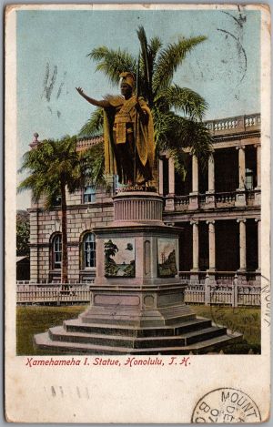 Postcard Split Ring Cancel c1907 Hillcrest British Columbia from Honolulu Hawaii (back)