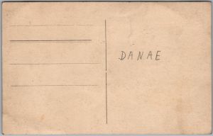 Postcard Danzig Gdańsk Poland HMS Danae Moored Royal Navy Cruiser (back)