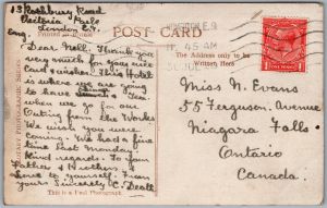 Postcard RPPC c1926 Southend-on-Sea Pier Hill Queen Mary's Royal Naval Hospital (back)