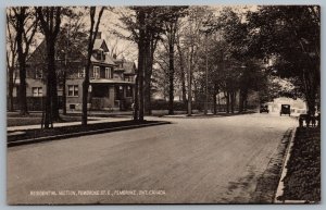 Postcard Pembroke ONT 1921 Residential Section Pembroke St. E. Renfrew County