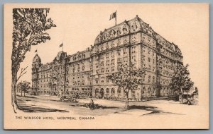 Postcard Montreal Quebec c1950s Windsor Hotel Royal Visit Advertisement