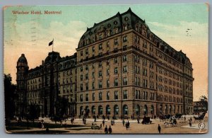 Postcard Montreal Quebec c1908 Windsor Hotel CDS Cancel