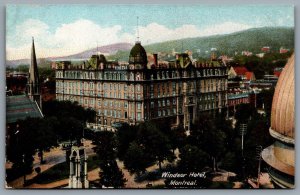 Postcard Montreal Quebec c1905 Windsor Hotel Bieds Eye View Now Le Windsor