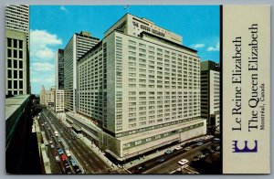 Postcard Montreal Quebec c1960s The Queen Elizabeth CN Hotel Hilton Canada Ltd.