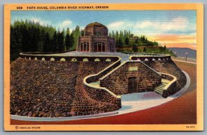 Postcard Corbett OR c1937 Vista House Columbia River Highway Linen
