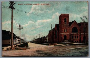 Postcard Winnipeg Manitoba c1908 Ralph Connor’s Church to Port Hope Ontario