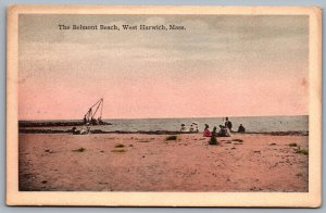 Postcard West Harwich MA c1923 The Belmont Beach Picnic Ocean 