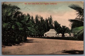 Postcard Los Angeles CA c1910 East Lake Park Now Called Lincoln Park Hand Tinted