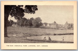 Postcard Listowel Ontario c1940s The Dam at Memorial Park Perth County