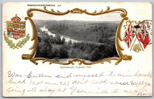 Postcard London Ontario c1905 Springbank Patriotic Border by Warwick
