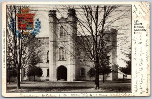 Postcard London Ontario c1904 Court House by MacFarlane Canadian Crest 