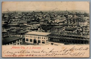 Postcard Atlantic City NJ c1904 Panorama View 3 CDS Cancels & Split Ring Cancel