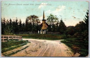 Postcard Brantford Ontario c1909 Old Mohawk Church Brant County by Stedman Bros