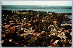 Postcard Arnprior Ontario c1960s Aerial View Ottawa River Renfrew County